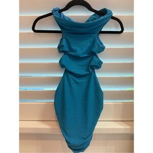 Elegant Blue Sleeveless Dress